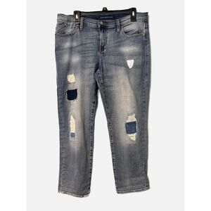 Rock & Republic Boyfriend Distressed Light Washed Indee Jeans Women's 12M